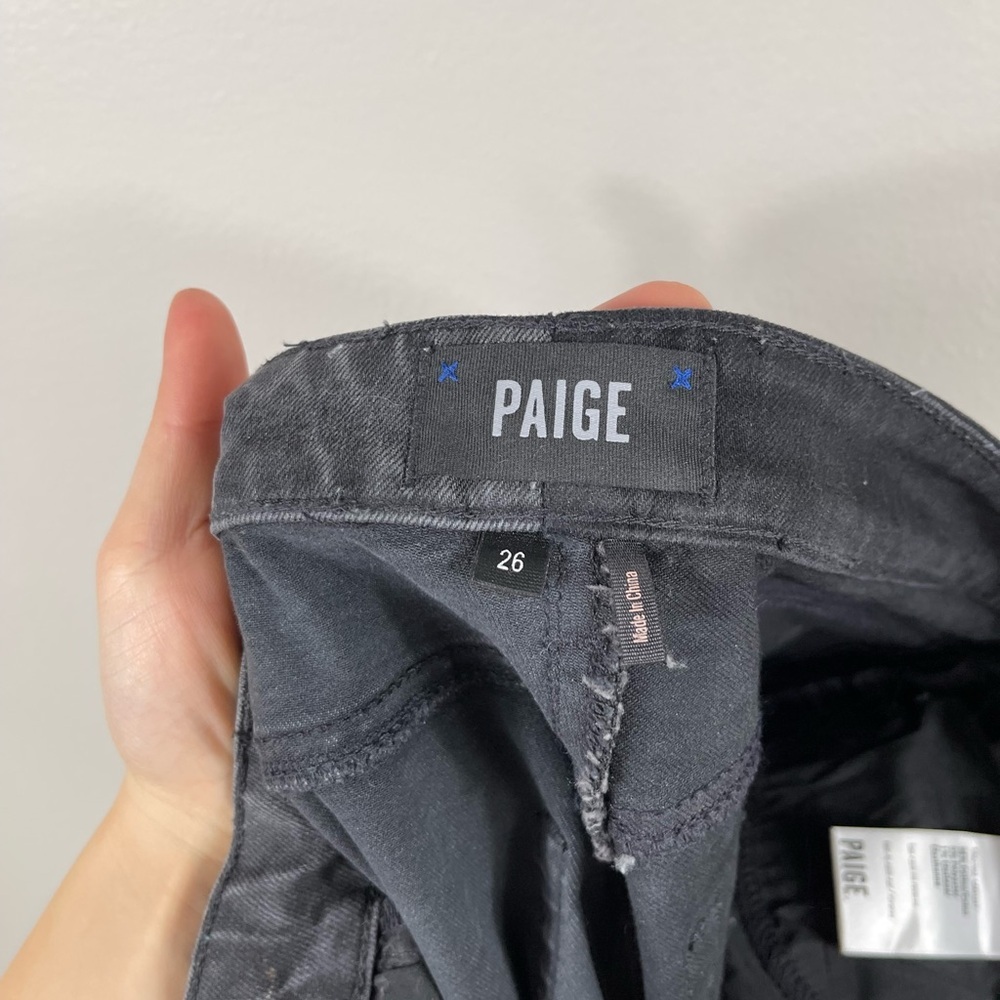 PAIGE Hoxton Straight Ankle Half & Half Sz 26" In Storm Black/ Pebble - Picture 14 of 16